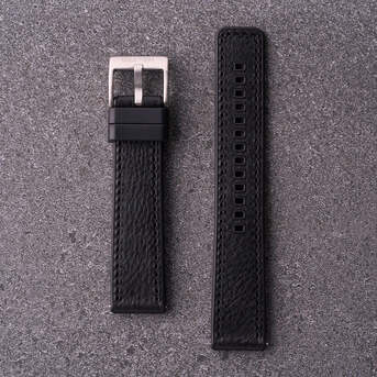 Sydney, Watches, AUD 44,  The Tailor - Leather & FKM Rubber Watch Strap Black