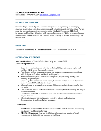 Riyadh, Job Seekers, Structural Engineer