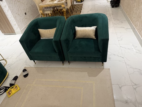 Riyadh, Furniture, SAR 600,  Sofa 6 Seater - Emerald Green