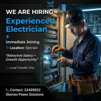 Manama, Jobs, Experienced Electrician.