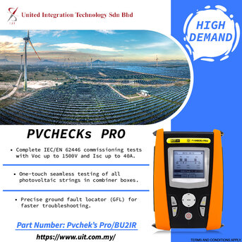 Kuala Lumpur, Industrial Machinery, PVCHECKs-PRO Photovoltaic Tester