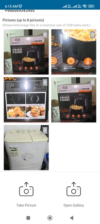 Tuwaiq, Household Items, SAR 200,  Nikal Semi Automatic Washing Machine And Class Pro Airfryer