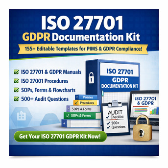 Los Angeles, Business, Complete ISO 27701 GDPR Documentation Kit For Organizations