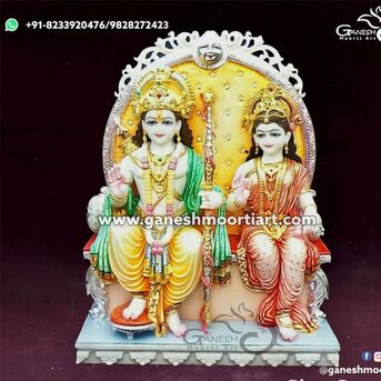 Jaipur, Clothing & Accessories, INR 21000,  Buy Religious Ram Darbar Marble Statue Online