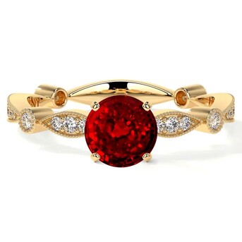 New York, Jewelry, USD 3646,  Premium Natural Ruby Engagement Rings With Diamonds