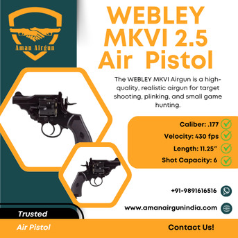 New Delhi, Sporting Goods, INR 80000,  Premium WEBLEY 2.5" Air Pistol | Aman Air Gun