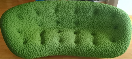 Prague, Furniture, CZK 65000,  Ligne Roset Ploum &ndash; Large High-back Version In MOBY/Grass + Matching Ottoman