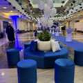 SAR 700,  Modular Round Sofa With 6 Puff Seating, Cushion & Center Planter