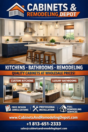 Tampa Bay, Construction, Premium Kitchen Cabinets & Remodeling Depot Services