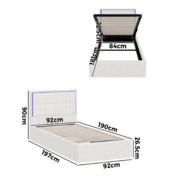 Sydney, Furniture, AUD 317,  Gas Lift Single Bed Frame &ndash; Smart Storage And Modern Design