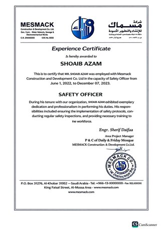 Jubail, Job Seekers, Safety Officer