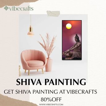 Noida, Household Items, INR 2600,  Shiva Painting &ndash; Spiritual Wall Art By Vibecrafts