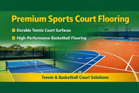 Mumbai, Construction, Premium Flooring Tennis Court And Basketball Court