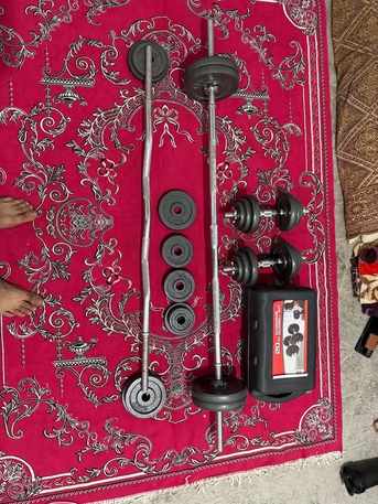 Dammam, Machinery, SAR 1000,  Adjustable Dumble, Long Straight Bar And Curl Bar, Iron Plates(60kg), Adjustable Bench.