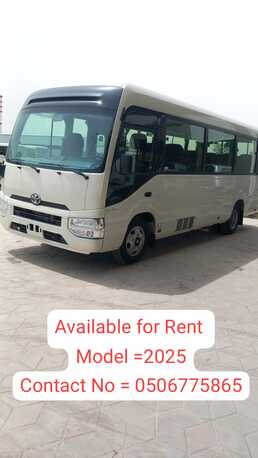 Jeddah, Pick Up & Drop Off, Toyota Coaster 2025 Available For Rent With Driver