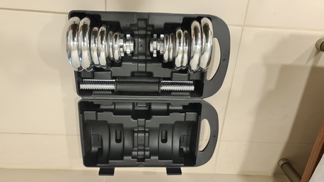 Jubail, Sporting Goods, SAR 250,  Champion Chrome 20 Kg Dumbell Set