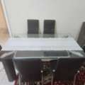 SAR 7000,  Glass Dining Table With 6 Chairs &ndash; Excellent Condition