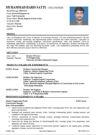 Riyadh, Job Seekers, Civil Engineer/Site Engineer/Supervisor