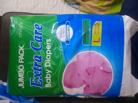 Riyadh, Baby & Kid Stuff, SAR 50,  Sealed Jumbo Pack Extra Care Baby Diapers (Size L)