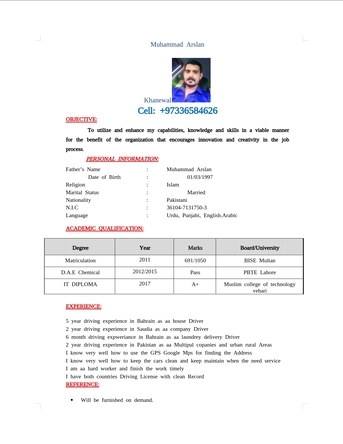 Hamala, Job Seekers, I Am Seeking Driving Job In Bahrian