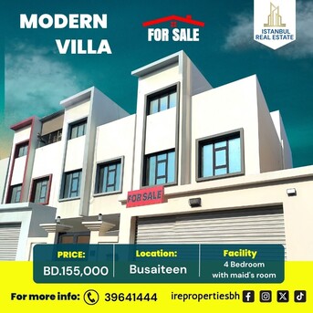 Busaiteen, Villas, BHD 155000,  Furnished,  192 Sq. Meter,  🏡 Furnished 4 BHK Villa For Sale | Busaiteen | BD 155,000/-