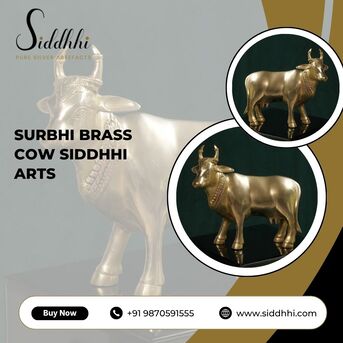 New Delhi, Appliances, INR 19300,  Surbhi Brass Cow Idol | Vastu Symbol Of Prosperity & Positivity | Siddhhi Arts