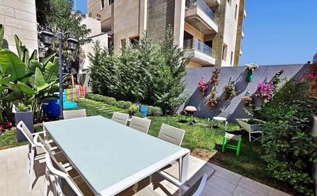 Abdoun, Apartments, Flats, Houses & Villas, JOD 20000/year,  Furnished,  2 BR,  123 Sq. Meter,  Semi Ground Floor Apartment For Rent In Abdoun
