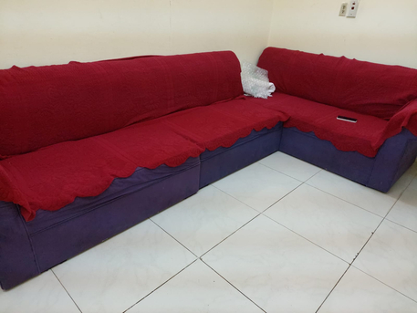 Thuqbah, Furniture, SAR 100,  L-Shape Sofa For Urgent Sale