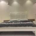 SAR 1300,  Pottery Barn Queen Size Bed White (Pure Wood)
