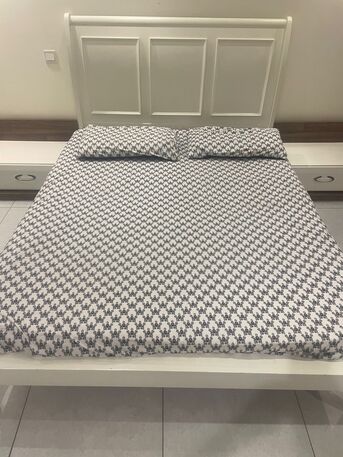 Olaya, Furniture, SAR 1300,  Pottery Barn Queen Size Bed White (Pure Wood)