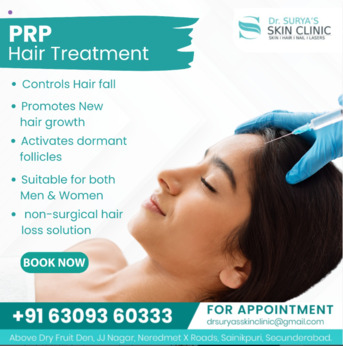 Hyderabad, Health, Restore Your Hair Naturally With Advanced PRP Treatment In Secunderabad