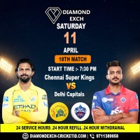 New Delhi, Computer, Chennai Vs Delhi Diamond Exchange ID IPL Match Live.
