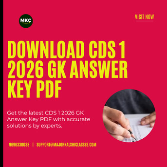 Mumbai, Education, CDS 1 2026 GK Answer Key By MKC &ndash; PDF Download (All Sets)