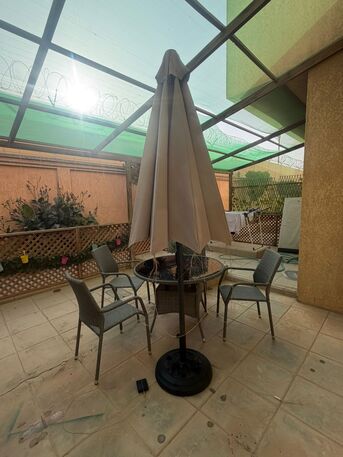 Ghirnatah, Furniture, SAR 1200,  Outdoor Umbrella With Dining Table And Chairs