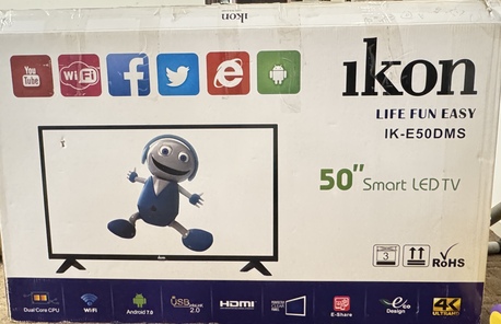 Jeddah, Appliances, SAR 650,  Ikon 50 Inch Smart LED TV 4K HD