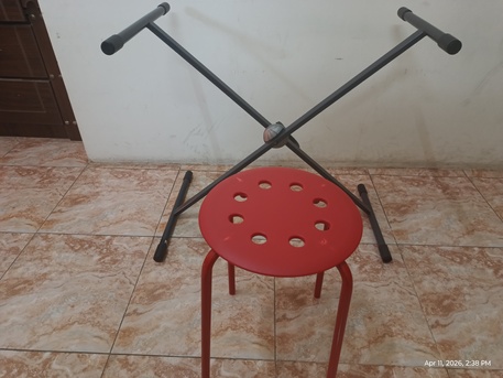 Riyadh, Musical Instruments, SAR 230,  Proel EL100 Keyboard Stand Single-Brace Design And Ikea  Keyboard Stool