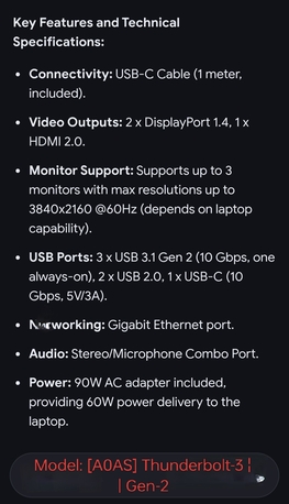 Thuqbah, Electronics, SAR 200,  Lenovo ThinkPad USB-C Thunderbolt Universal Docking Stations