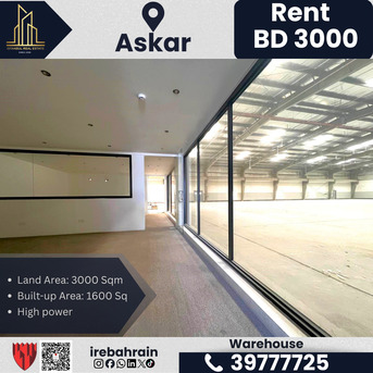 Asker, Warehouses, BHD 3000,  1600 Sq. Meter,  Warehouse / Store For Rent &ndash; Askar (Near ALBA)