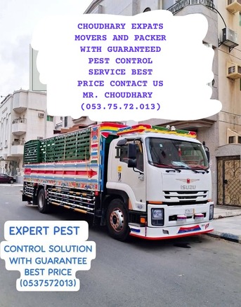 Riyadh, Labor/Moving, *31CHOUDHARY EXPATS MOVERS PACKERS WITH🔶GUARANTEED PEST CONTROL SOLUTION=(0537572013)