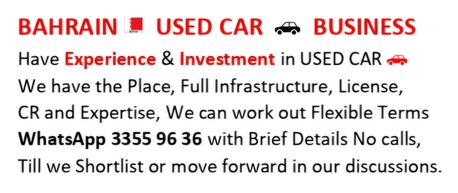 Manama, Business Partners, USED CAR Business Investment Opportunity