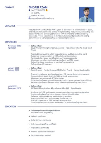 Jubail, Job Seekers, Safety Officer