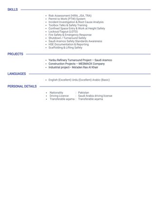 Jubail, Job Seekers, Safety Officer