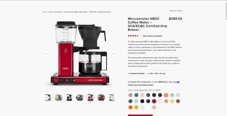 Dubai, Appliances, AED 1000,  Brand New Moccamaster KBGV Coffee Maker