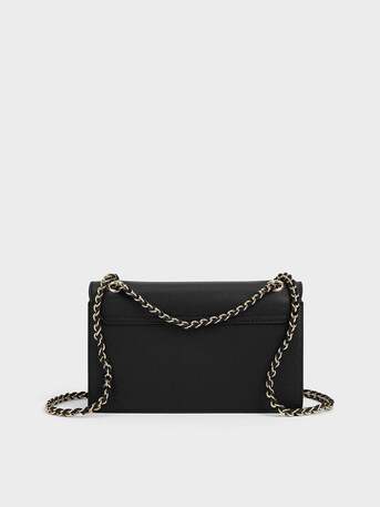 Khobar, Clothing & Accessories, Charles And Keith Everline Braided-Strap Shoulder Bag - Black
