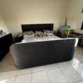 SAR 3000,  Luxury Super King Multimedia Bed (200?210) With Built‑In Speakers, Subwoofer & Hidden Moto
