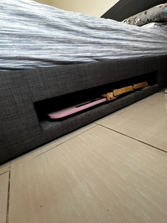 Khobar, Furniture, SAR 3000,  Luxury Super King Multimedia Bed (200?210) With Built‑In Speakers, Subwoofer & Hidden Moto