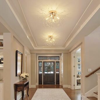 Riyadh, Household Items, SAR 175,  4-Light Gold Sputnik Flush Mount Ceiling Light