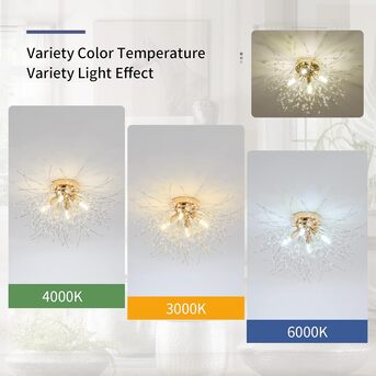 Riyadh, Household Items, SAR 175,  4-Light Gold Sputnik Flush Mount Ceiling Light