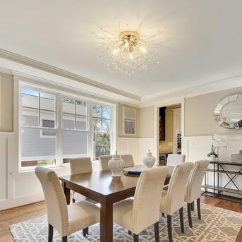 Riyadh, Household Items, SAR 175,  4-Light Gold Sputnik Flush Mount Ceiling Light