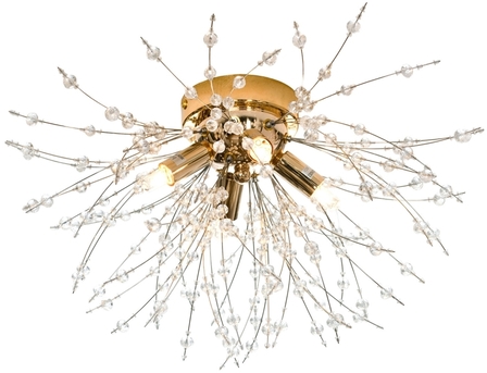 Riyadh, Household Items, SAR 175,  4-Light Gold Sputnik Flush Mount Ceiling Light
